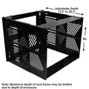 Altelix 28x24x16 Steel Weatherproof NEMA Enclosure with 19" Wide 8U Adjustable Rack Frame, Dual Door Mounted Cooling Fans, Dual 120 VAC Duplex Outlets and Power Cord