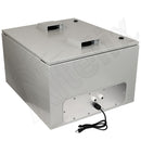 Altelix 28x24x16 Steel Weatherproof NEMA Enclosure with 19" Wide 8U Adjustable Rack Frame, Dual Door Mounted Cooling Fans, Dual 120 VAC Duplex Outlets and Power Cord