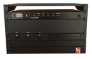 AcousticBay Rack Mounted 350W @ 70V ClassD Amplifier with built in Bluetooth Receiver and XLR Microphone Adapters Patched in place.