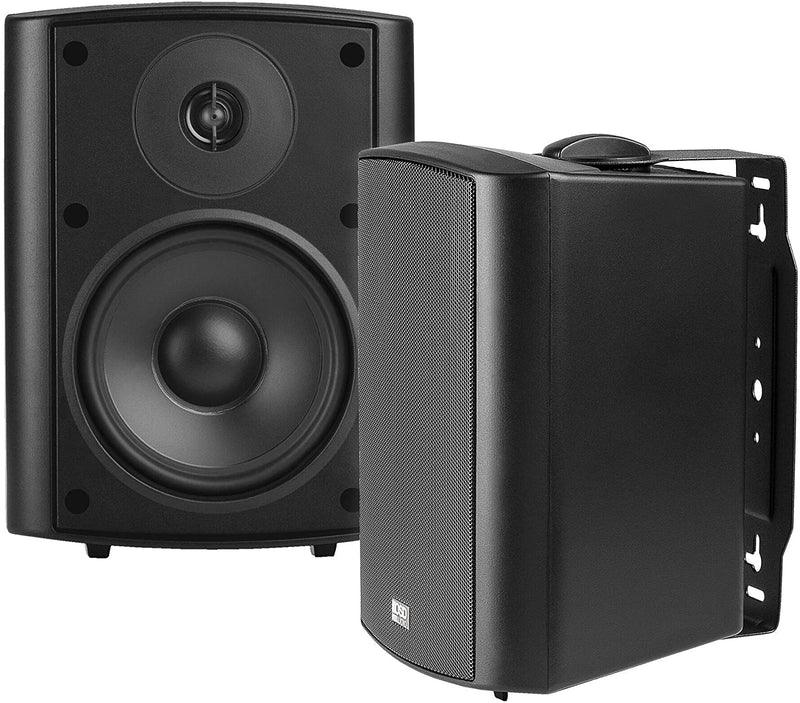 AcousticBay Commercial Two Way Outdoor Weatherproof Speakers (sold in pair), 6.5" inch woofer 1" tweeter with brackets. 70V transformers built in.