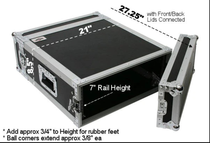 Enclosure for Amplifiers with Standard 19 inch Rack Mount Rails