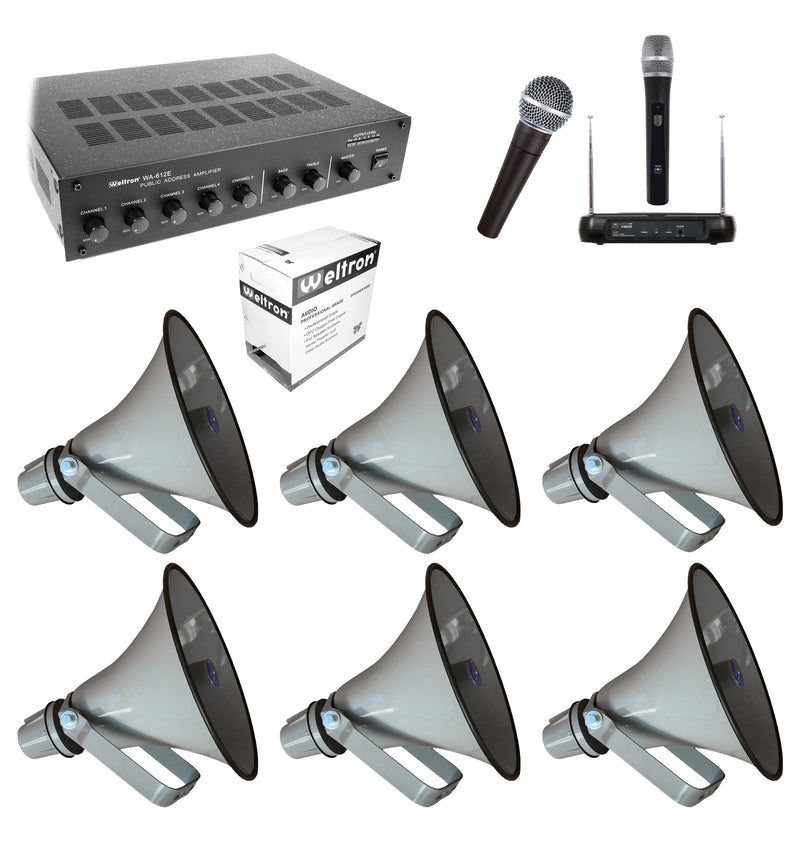Long Range PA Kits - 6 Speakers
