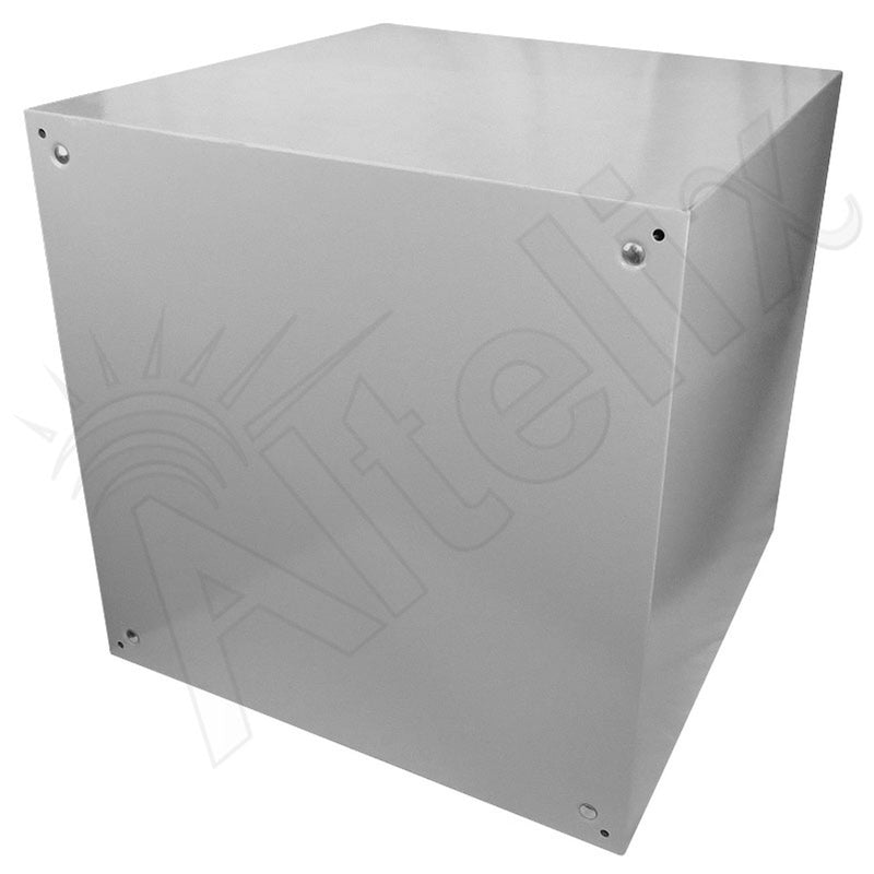 24x24x24 Steel Weatherproof NEMA Enclosure with Dual Cooling Fans, 120 VAC Outlets and Power CordPlate