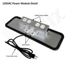 Altelix 28x24x16 Steel Weatherproof NEMA Enclosure with 19" Wide 8U Adjustable Rack Frame, Dual Door Mounted Cooling Fans, Dual 120 VAC Duplex Outlets and Power Cord