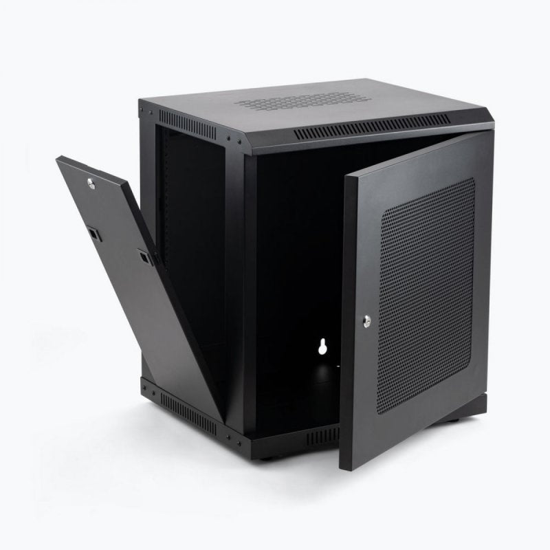 12U - Enclosure Wall Mounted Secure Indoor Rack Mounting Solution for Amplifiers Rack Mounts Vented