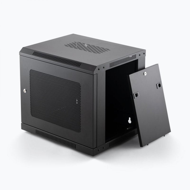 9U - Enclosure Wall Mounted Secure Indoor Rack Mounting Solution for Amplifiers Rack Mounts Vented (Copy)