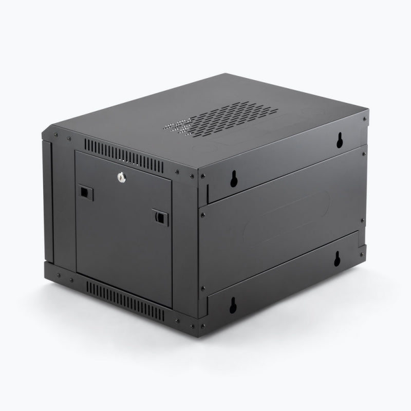 6U - Enclosure Wall Mounted Secure Indoor Rack Mounting Solution for Amplifiers Rack Mounts Vented