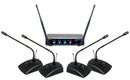 Wireless Digital-Quad-Conference Four Channel UHF Digital Wireless Conference Microphone System
