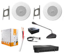 2 Indoor Ceiling Speakers PA Kit for Background Music / Restaurants / Retail Stores / Small Offices