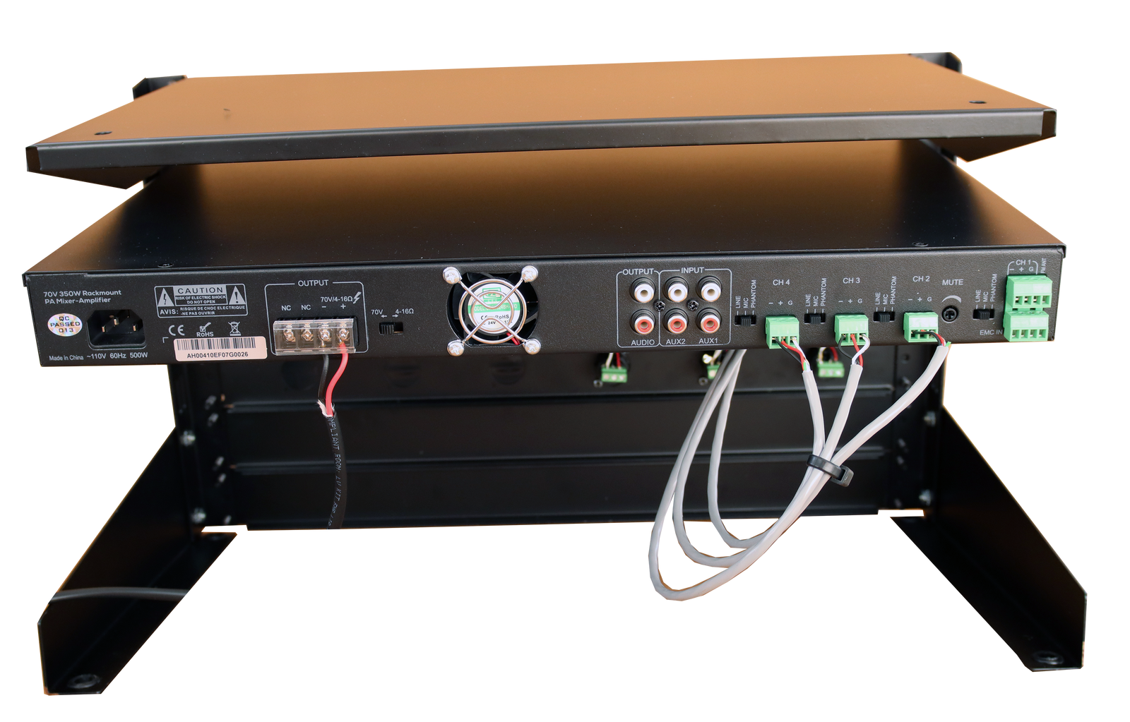 Sound Rack Amps AcousticBay Rack Mounted 350W @ 70V ClassD Amplifier with built in Blu