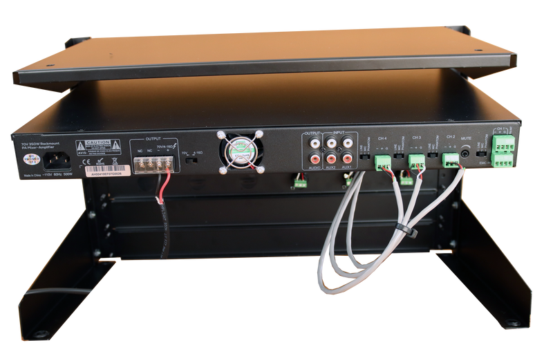 AcousticBay Rack Mounted 350W @ 70V ClassD Amplifier with built in Blu