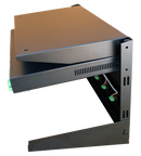 AcousticBay Rack Mounted 350W @ 70V ClassD Amplifier with built in Bluetooth Receiver and XLR Microphone Adapters Patched in place.