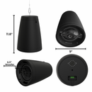 OSD Nero Arc 6.5" 2 Way Coaxial Indoor/Outdoor Pendant Style Speaker, 8Ohm/70V, Black