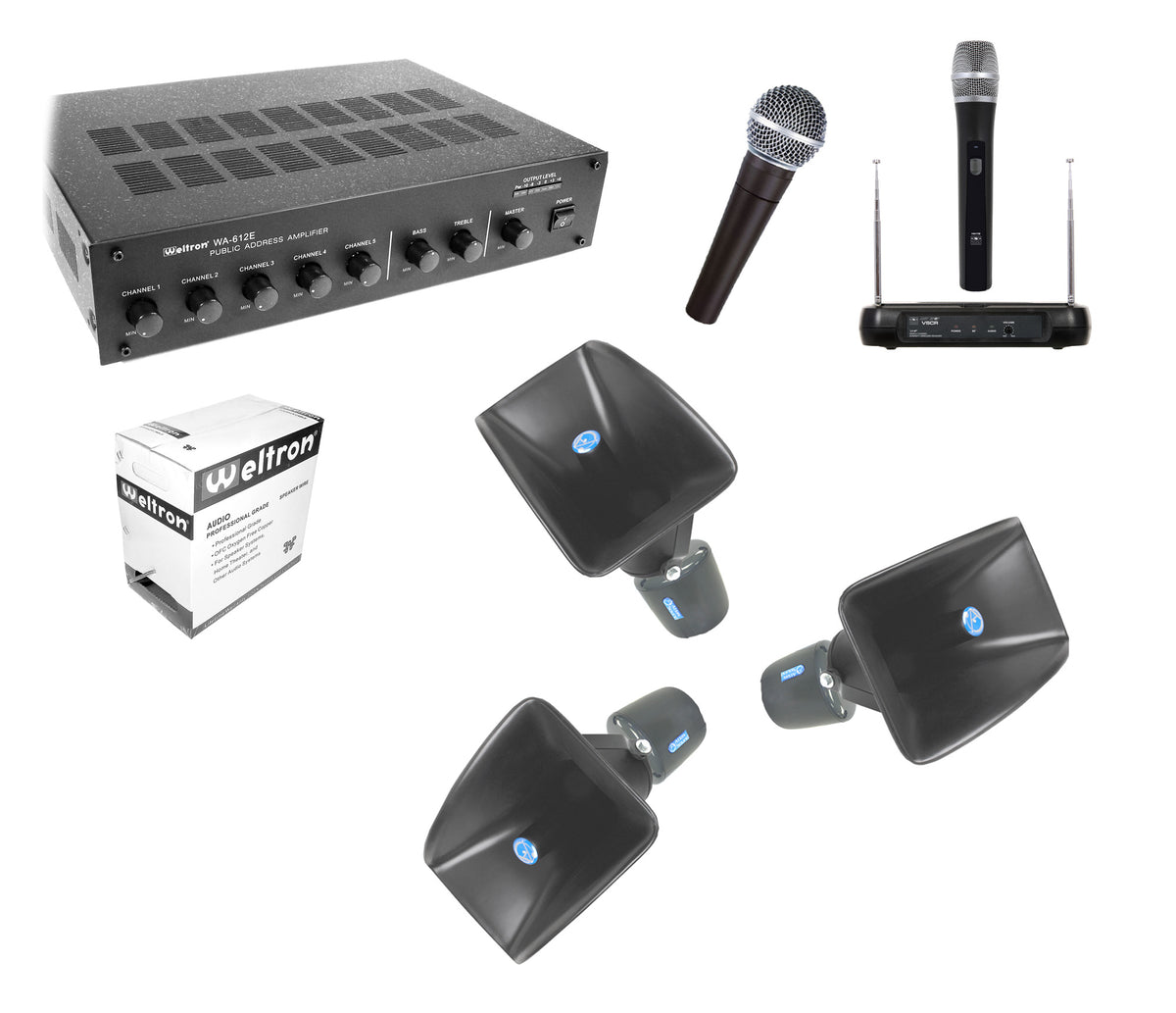 360 Degree Wide Dispersion PA Kit Weatherproof Outdoor Sound System